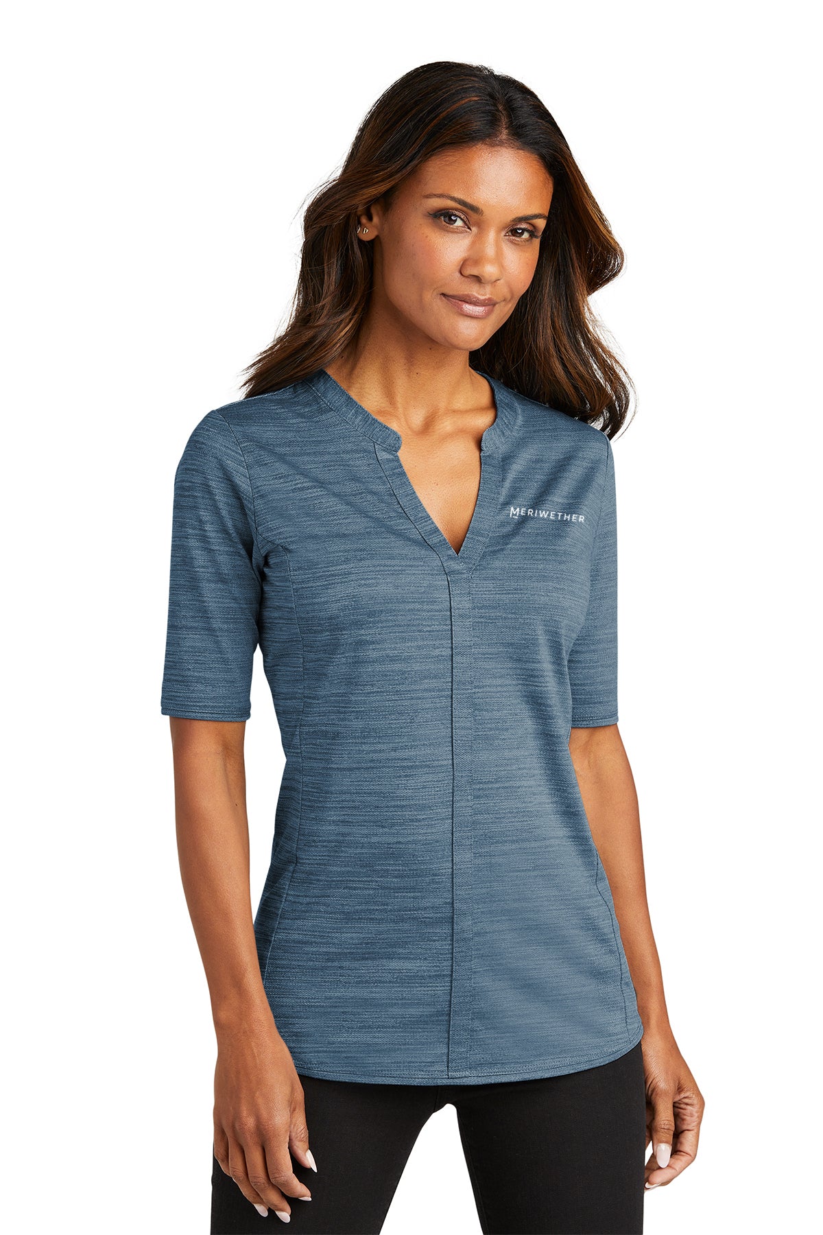 Port Authority Women's Stretch Heather Open Neck Top